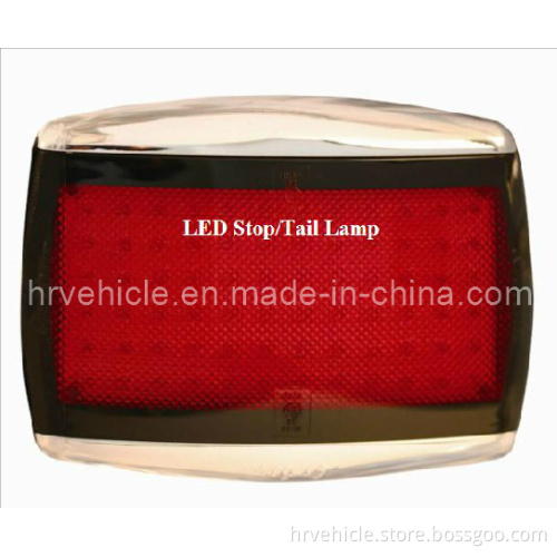 Rectangular LED Tail Lamp with SAE Adr E4, LED Stop Tail Indicator Reverse Flashing Light